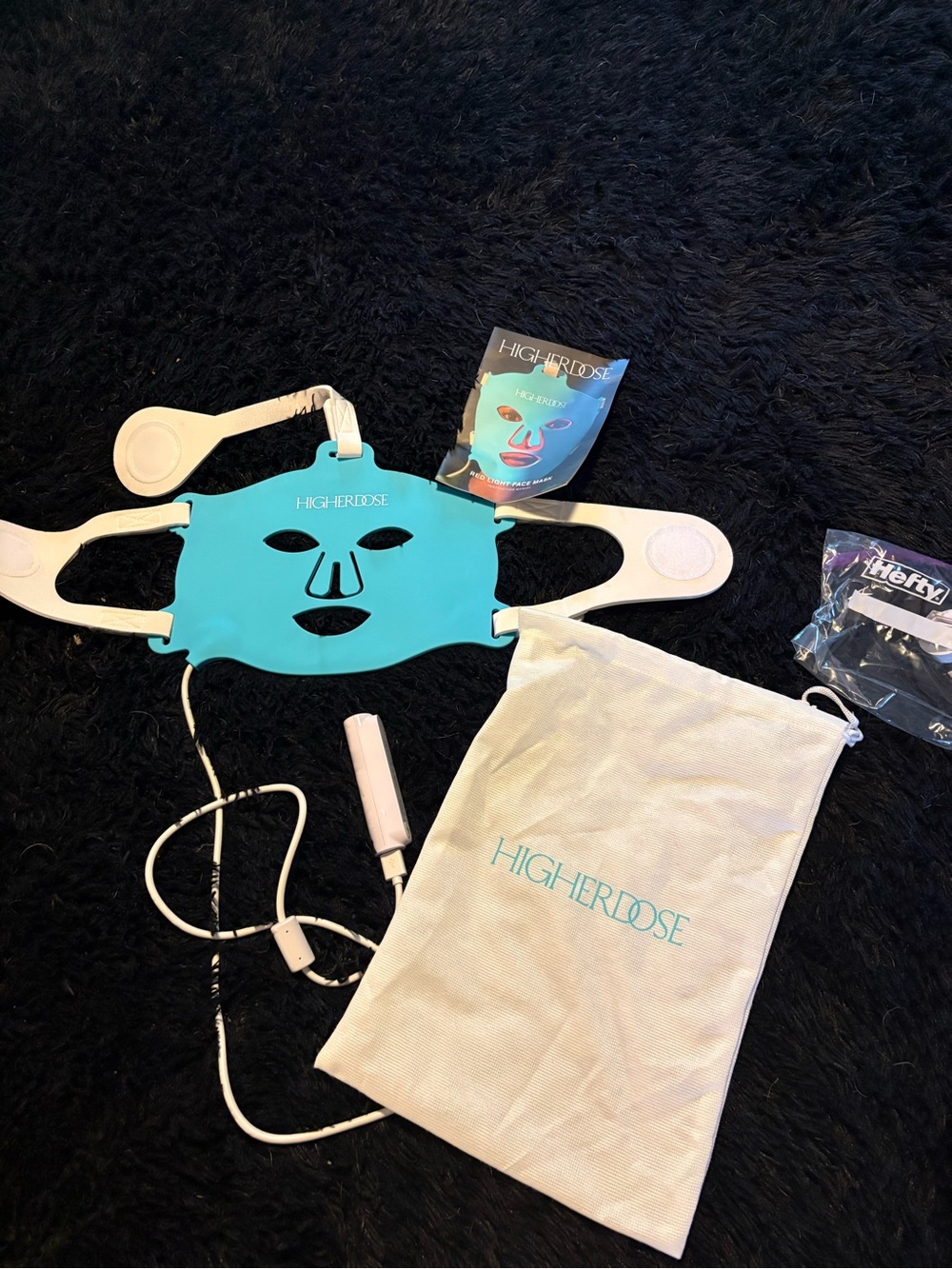 HIGHERDOSE Turquoise LED Face Mask - Rejuvenating Facial Mask